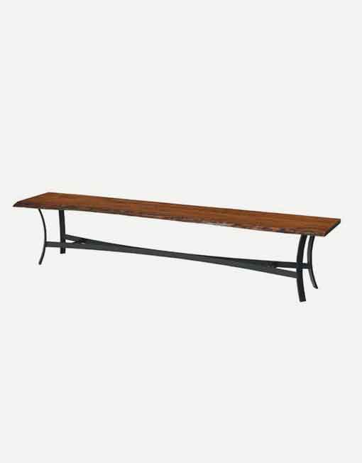 Fusion Designs Amish Bench with Iron Base