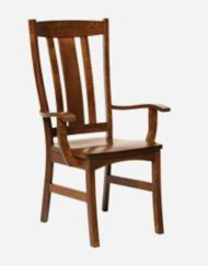Fusion Designs Amish Arm Chair - Wood Seat