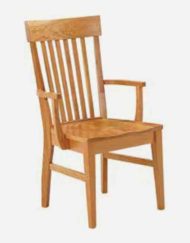 Fusion Designs Amish - Arm Chair - Wood Seat