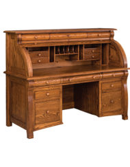 E & I Amish Woodworking 65" W Castlebury Rolltop Desk