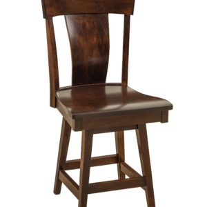 F&N Amish Chairs - Swivel Bar Stool - Leather Seat