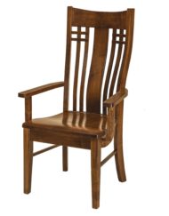 F&N Amish Chairs - Arm Chair - Wood Seat