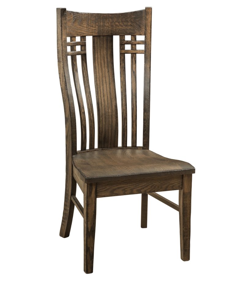 F&N Amish Chairs Side Chair Fabric Seat Amish Furniture Direct USA