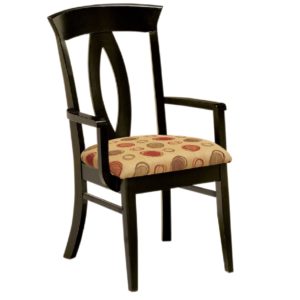F&N Amish Chairs - Arm Chair - Leather Seat