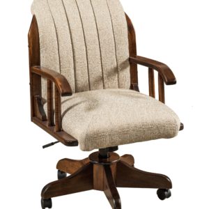 F&N Amish Chairs - Desk Chair - Fabric Seat