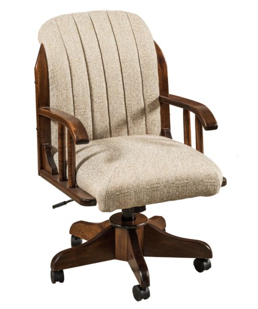 F&N Amish Chairs - Desk Chair - Fabric Seat