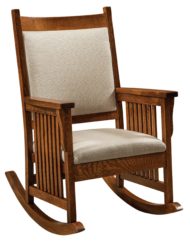 F&N Amish Chairs - Rocker Arm Chair - Fabric Seat