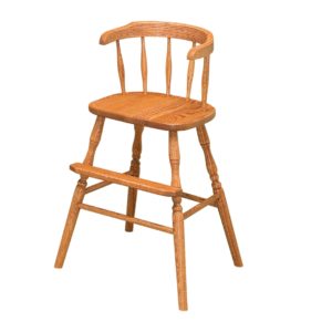 F&N Amish Chairs - Stationary Bar Stool - Wood Seat
